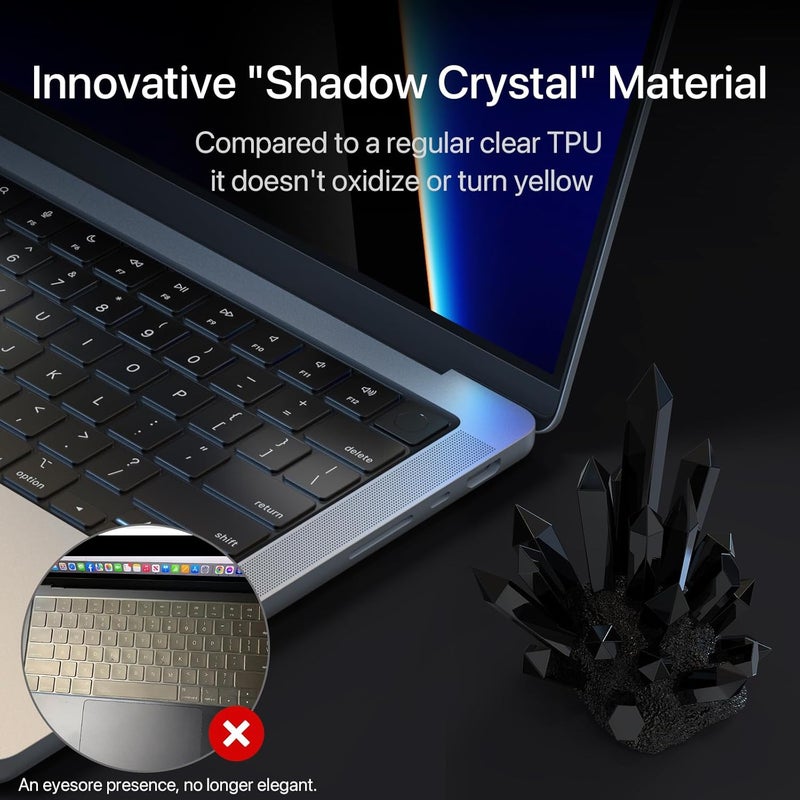 soonjet Premium Keyboard Cover Protector, Ultra Thin Keyboard Skin for 2025 2024 2023 2022 2021 M5/M4/M3/M2/M1 Pro/Max MacBook Pro 14/16, M4-M2 MacBook Air 13/15, US ANSI Layout - Image 3